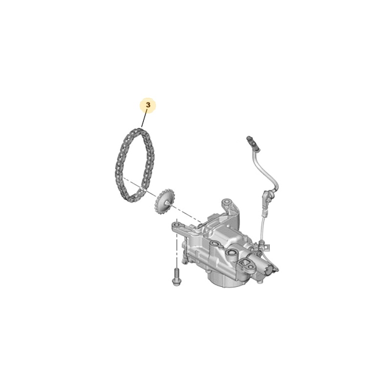 Łańcuch pompy oleju silnik 103317 (Astra L)