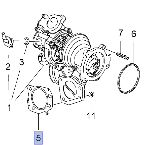 Uszczelka turbosprężarki 12618586 (Astra J, GT, Insignia A)