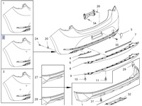 Zderzak tylny 13369123 (Astra J Hatchback 5D) Zderzak tylny 13369123 (Astra J Hatchback 5D)