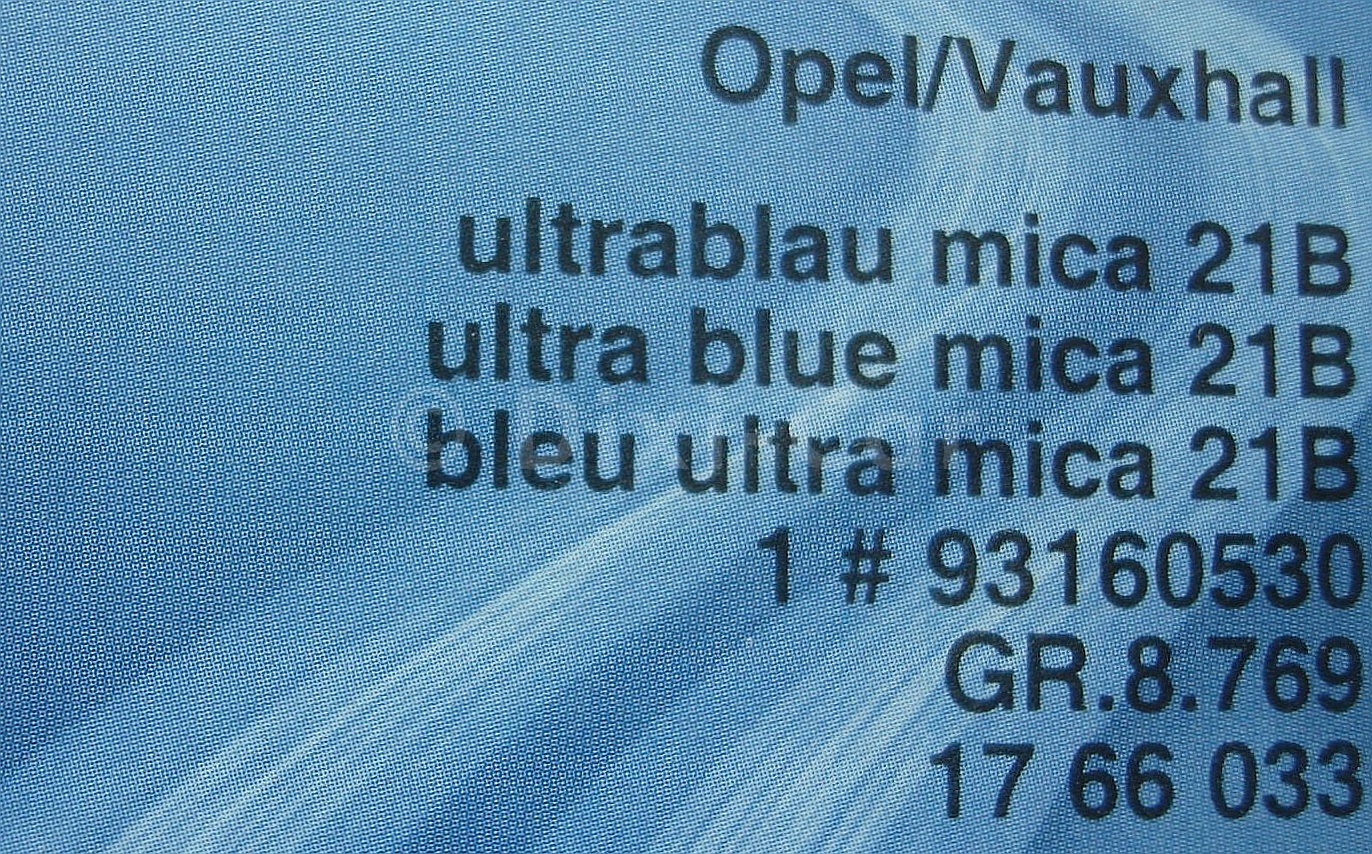 Lakier zaprawkowy Ultra Blue Mica 21B