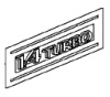 Napis "1.4 TURBO" na tył ASTRA J IV