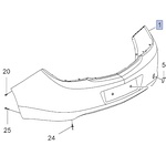 Zderzak tylny, pokrywa 23106814 (Insignia A od 2014) Zderzak tylny, pokrywa 23106814 (Insignia A od 2014)