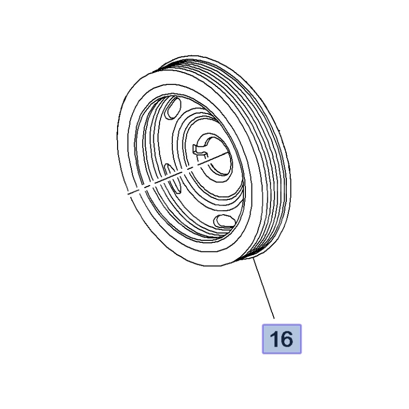 Koło pasowe wału korbowego 1.6 0515T3 (Combo E)