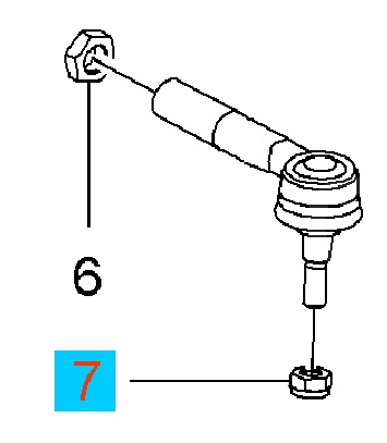 Nakrętka M10 drążka kierowniczego (Adam, Corsa C,D,E)