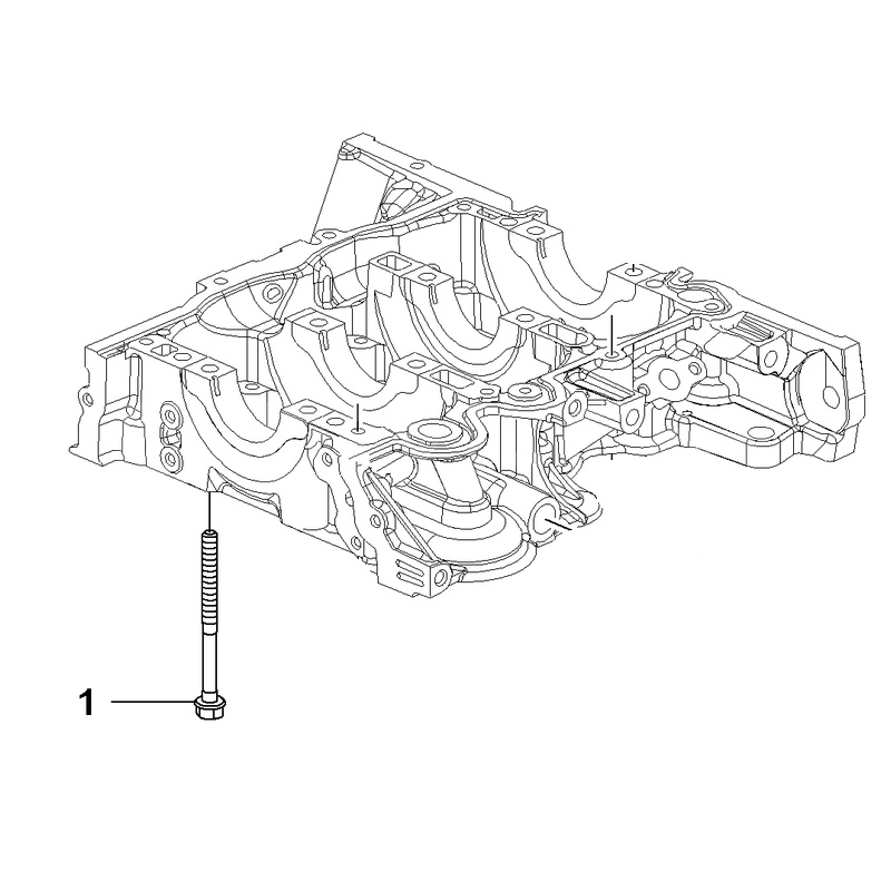 Śruba bloku cylindrów 11611068 (Adam, Astra K, Corsa E, Insignia B, Karl, Mokka / Mokka X)