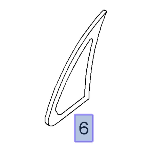 Szyba karoseryjna przednia trójkątna 13115532 (Meriva A)