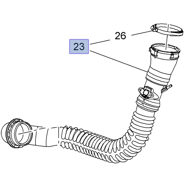 Przewód chłodnicy do turbosprężarki 13220167 (Insignia A)