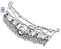 Atrapa, kratka chłodnicy 13247083 (Astra H)
