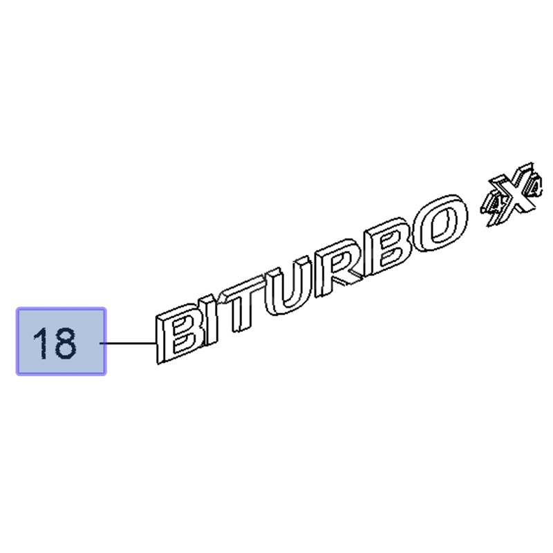 Emblemat tylny, napis BiTurbo 4x4 13309069 (Insignia A)