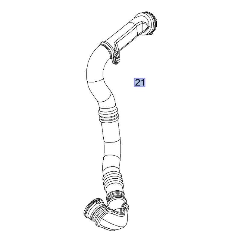 Wąż, przewód wlotowy chłodnicy pośredniej, intercoolera 13345557 (Astra J, Zafira C)