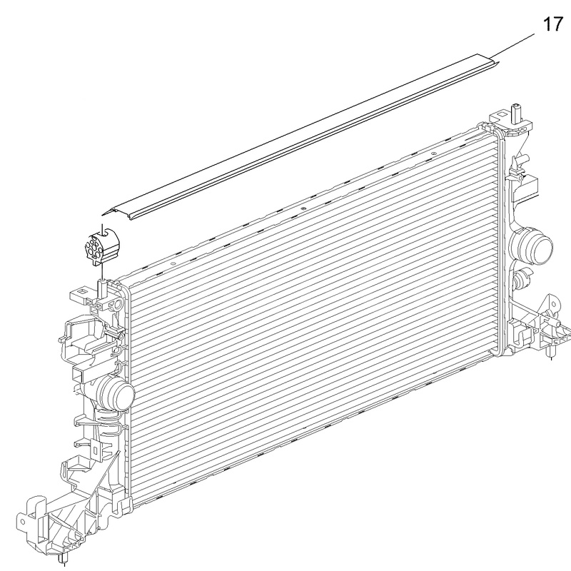 Uszczelka chłodnicy górna 13356636 (Astra K)