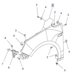 Błotnik przedni lewy 13390002 (Astra J) Błotnik przedni lewy 13390002 (Astra J)