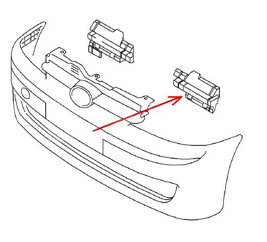 Wspornik mocowanie zderzaka przedniego (lewy) Corsa C