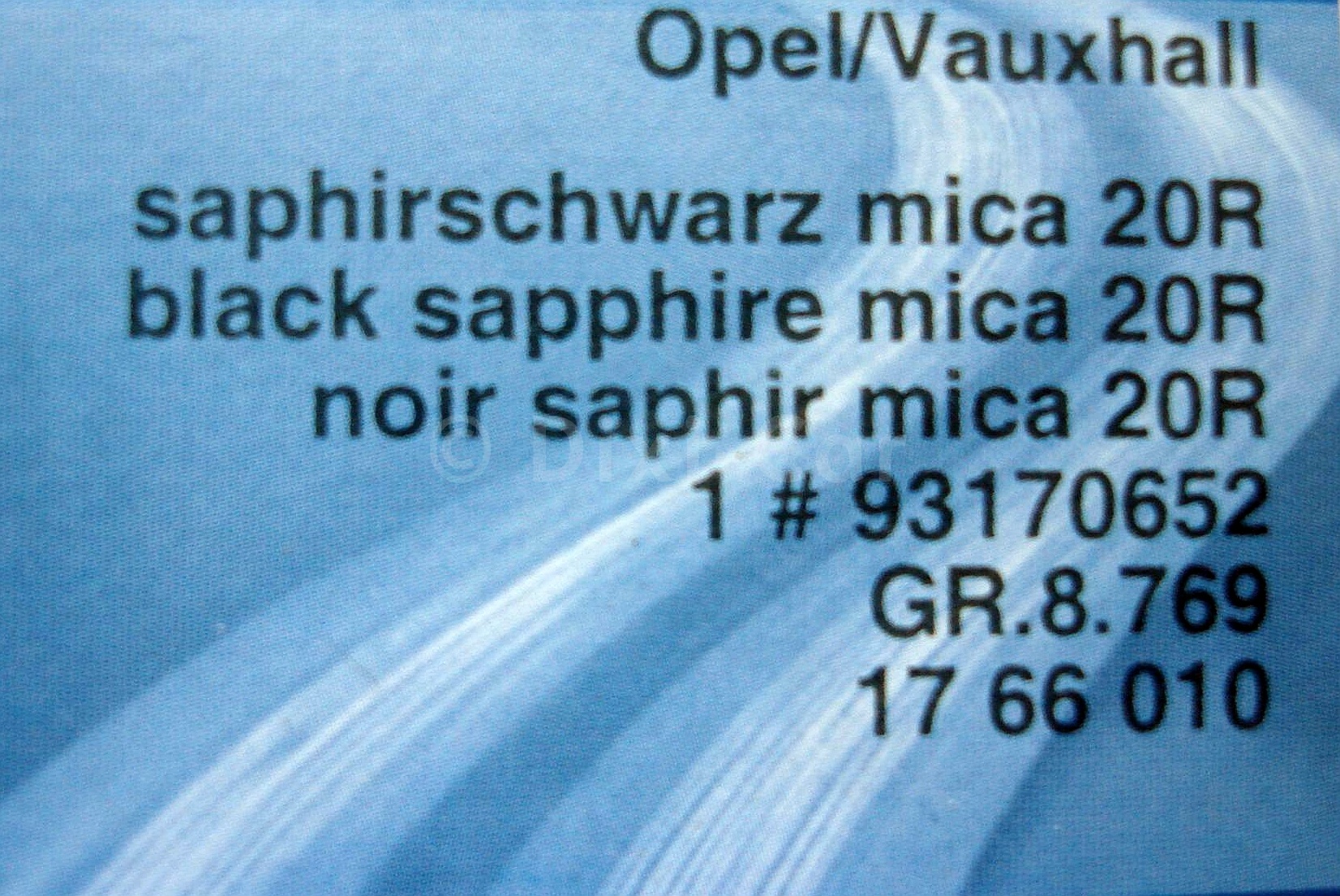 Lakier zaprawkowy Black Sapphire Mica 20R
