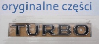 Napis "TURBO" na tył MERIVA B/ ASTRA J, IV (z czarnym)