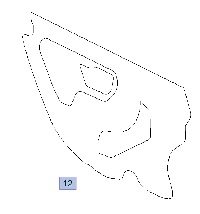 Deflektor wody drzwi przednich, lewy 20938503 (Insignia A)