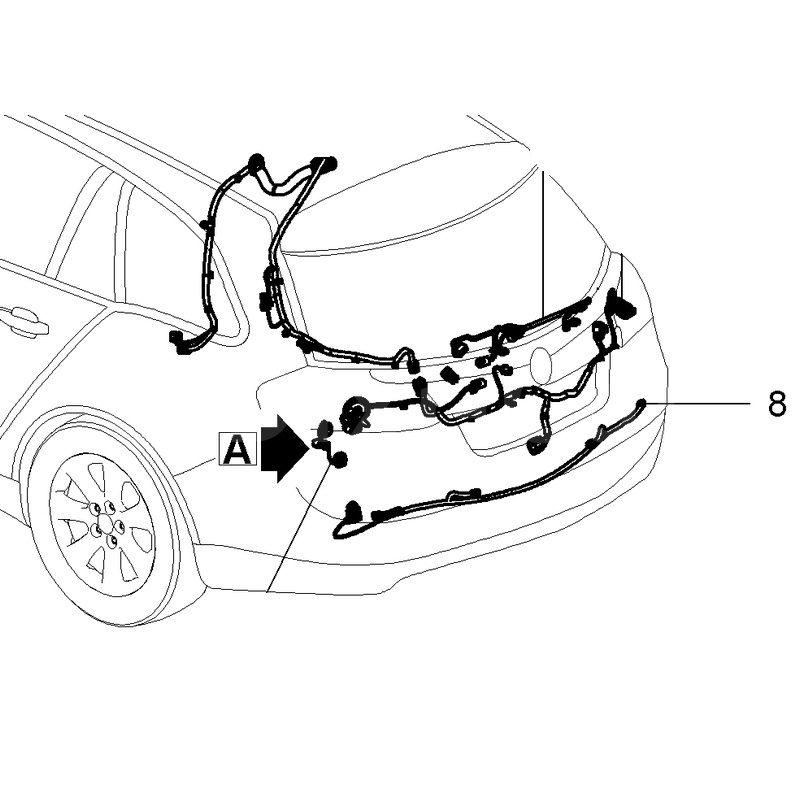 Wiązka elektryczna PDC zderzaka tylnego 23165595 (Insignia A)