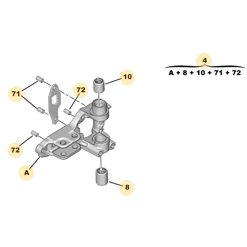 Wspornik osi układu zmiany biegów 255125 (Astra L)