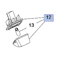 Lampka oświetlenia tablicy rejestracyjnej 3552634 (Combo E)