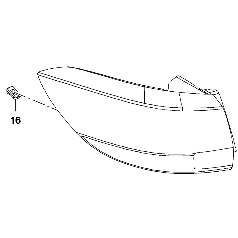 Uchwyt, spinka lampy tylnej 39002553 (Astra K)