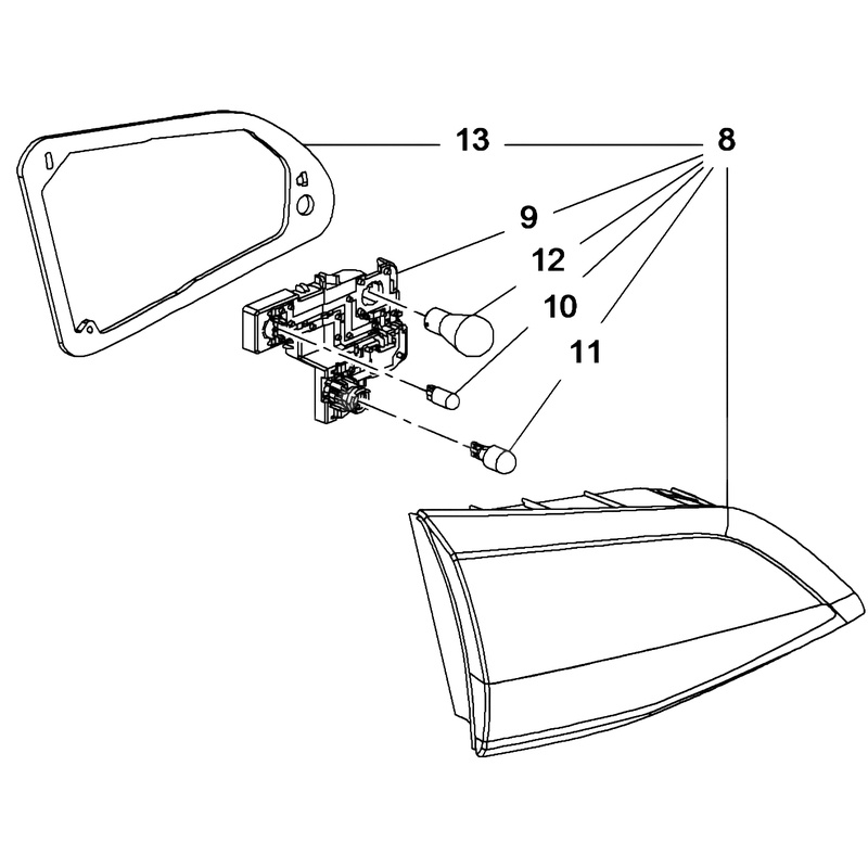 Lampa tylna lewa 39077380 (Astra K)