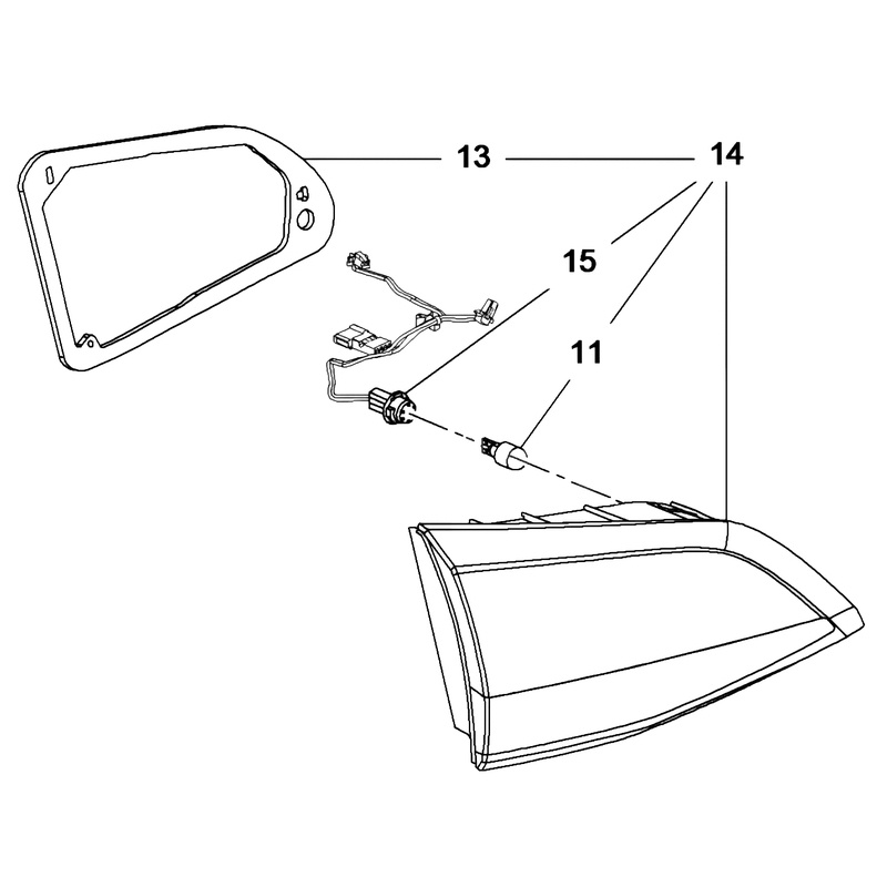 Lampa tylna lewa 39077384 (Astra K)