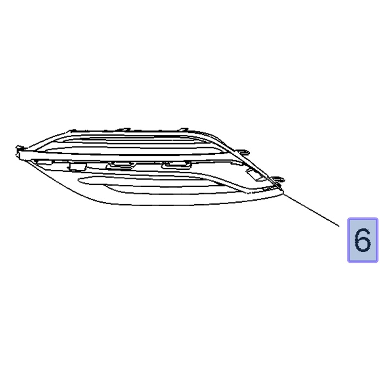 Zaślepka, kratka halogenu lewego 39112403 (Insignia B)