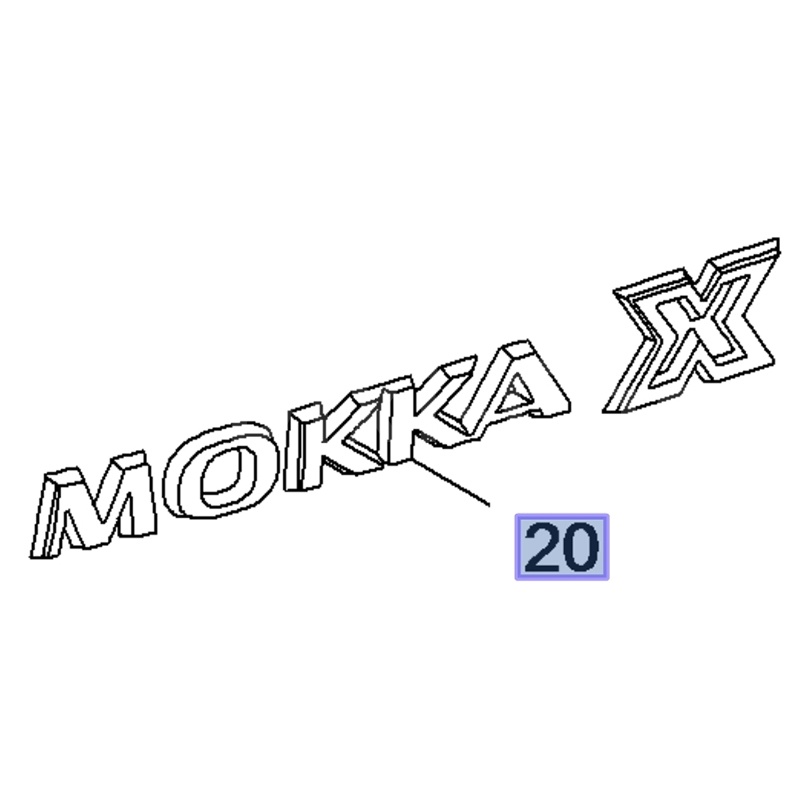 Napis tylny MOKKA X 42481258 (Mokka X)
