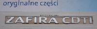 Napis "ZAFIRA CDTI " na tył  Zafira B.