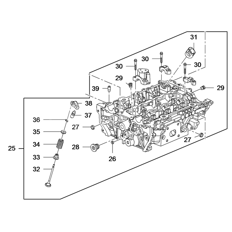 Głowica silnika 1.0L 55497905 (Adam, Astra K)
