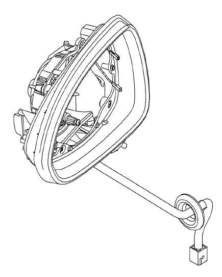 Lusterko wsteczne lewe elektryczne ogrzewane Corsa D groszkowane