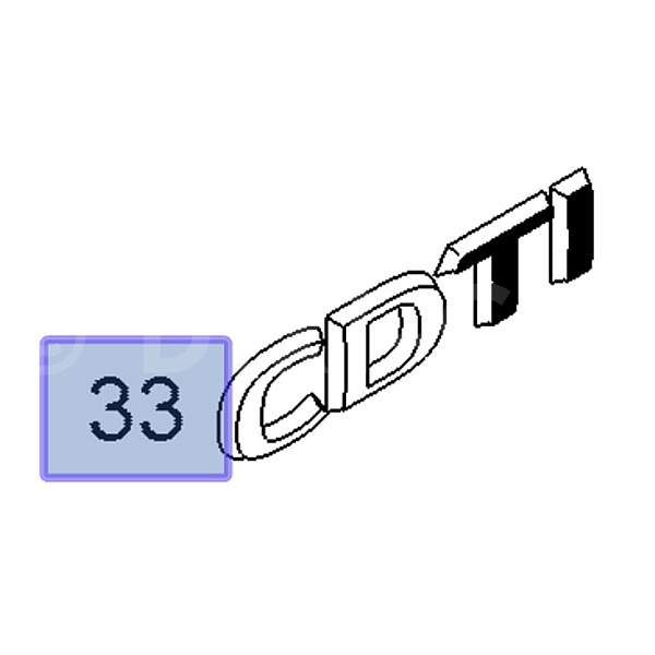 Napis CDTI na tył 93189518 (Corsa D)