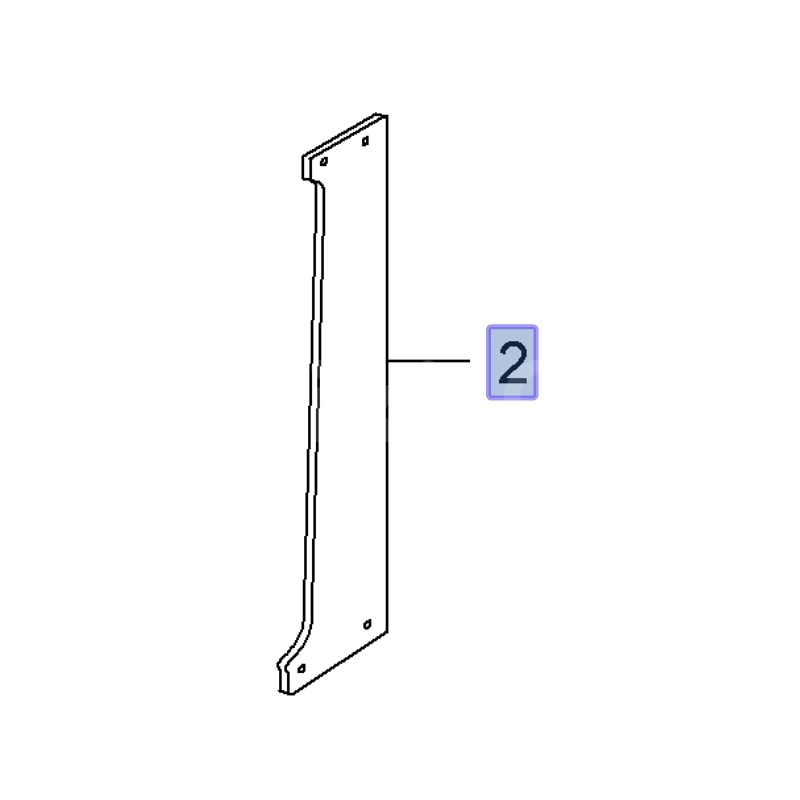 Listwa ozdobna drzwi przednich, prawa 95511980 (Combo D)
