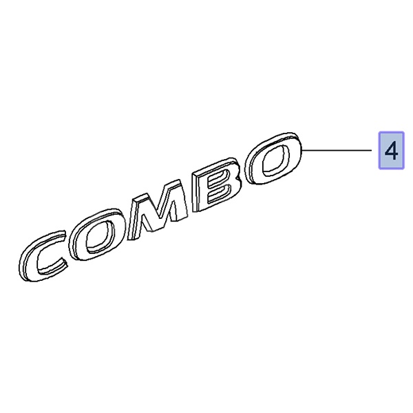 Napis tylny "COMBO" 95513012 (Combo D)
