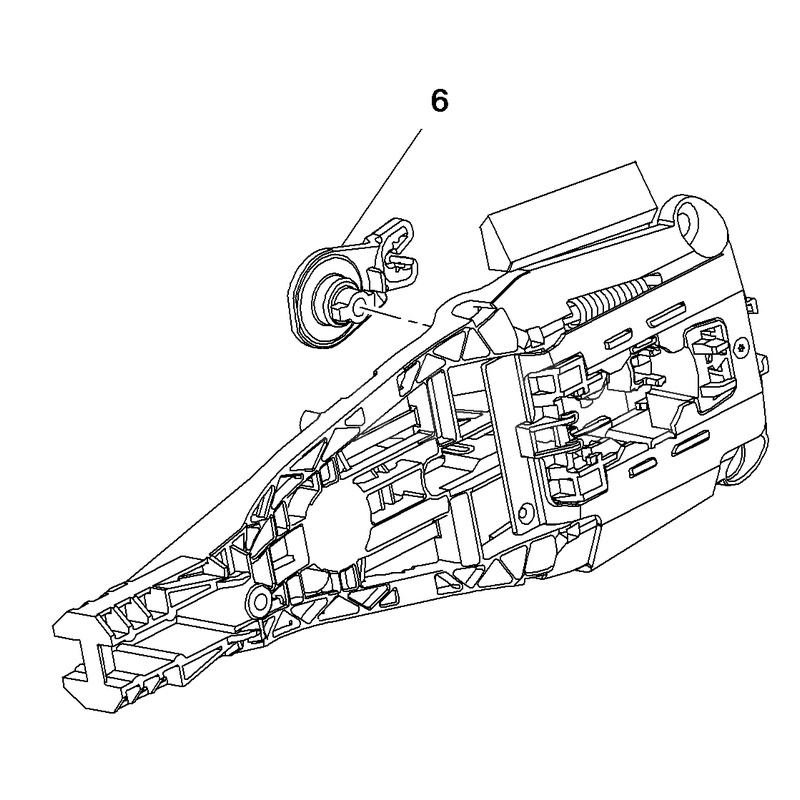 Dźwignia wkładu zamka drzwi 95515578 (Astra J, Insignia A)