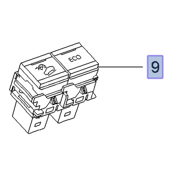 Przełącznik systemu kontroli zjazdu ze wzniesienia (Combo E)