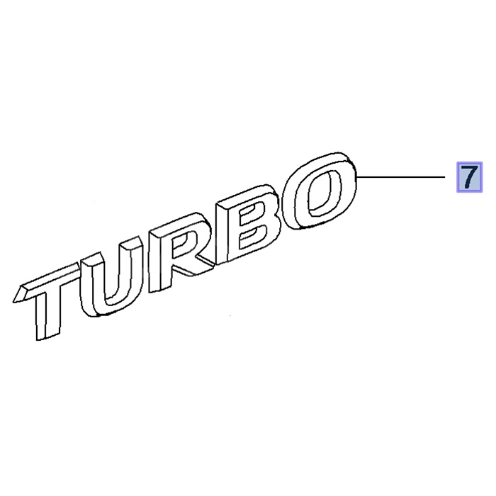 Napis tylny TURBO YP001290DX (Grandland X)