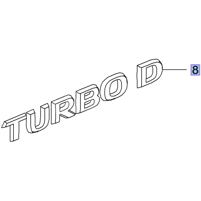 Napis tylny TURBO D 95527240 (Grandland X)