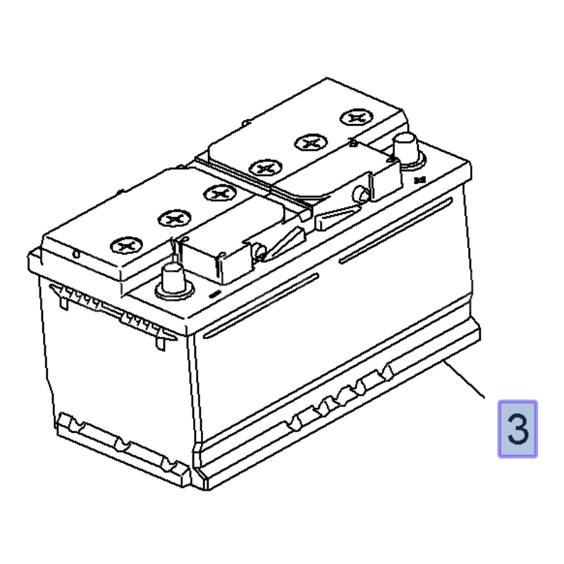 Akumulator 12V 75A (Astra J, Insignia A, Meriva B, Zafira C)