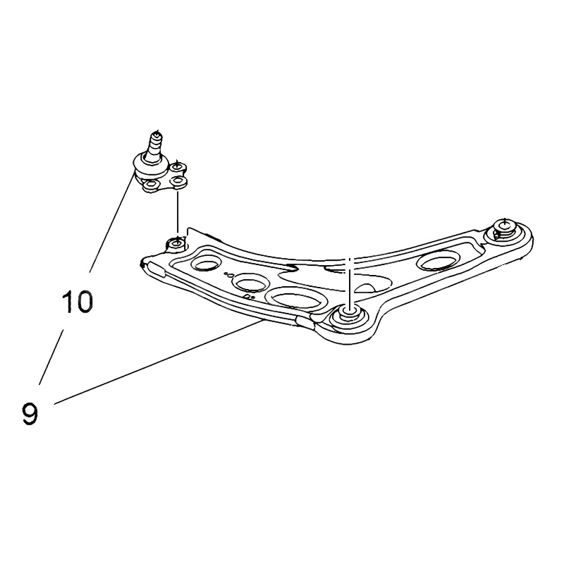 Wahacz dolny, przedni lewy 95530921 (Vivaro B)