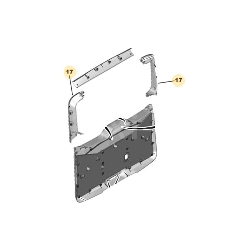 Panel boczny klapy bagażnika, prawy 98102350ZD (Zafira Life)